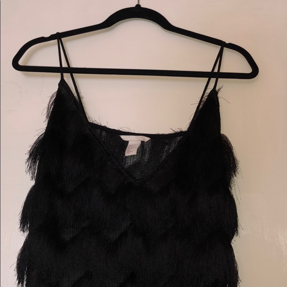 H&M layered & feathered tank top
